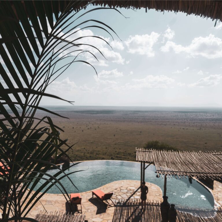 View across the savannah from a lodge