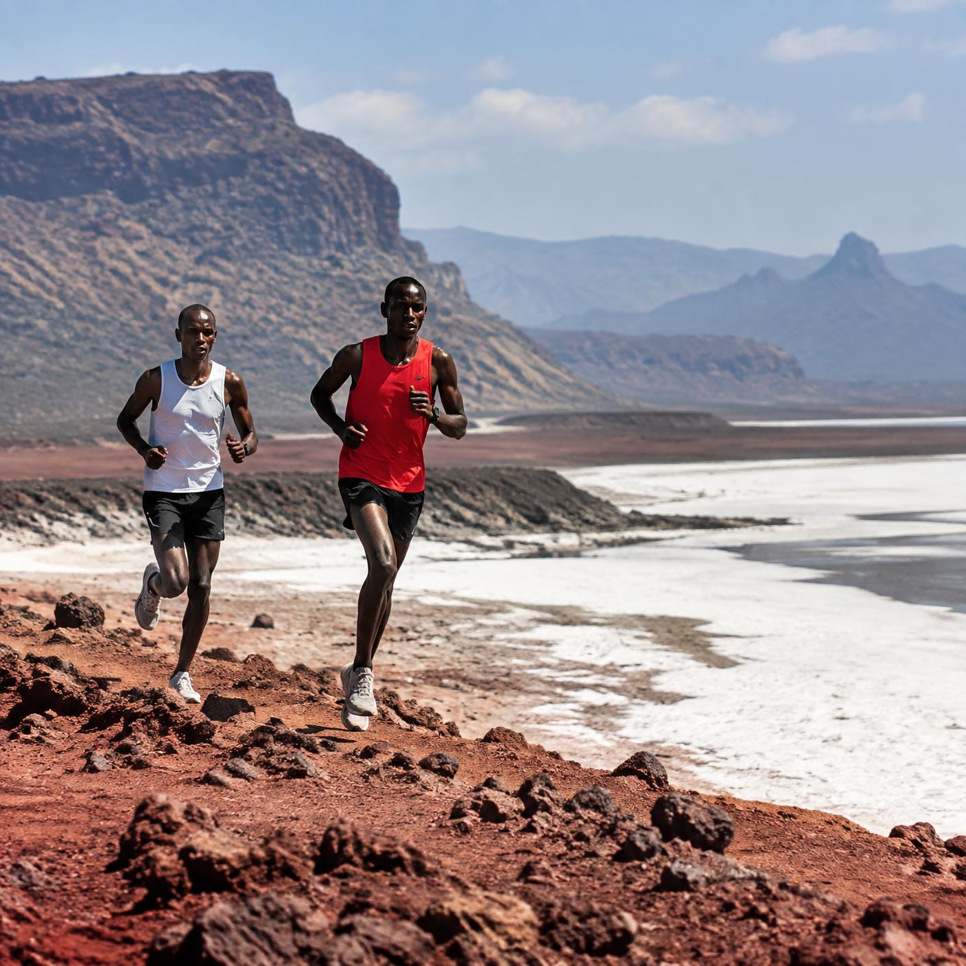 Runners exploring MAGADI