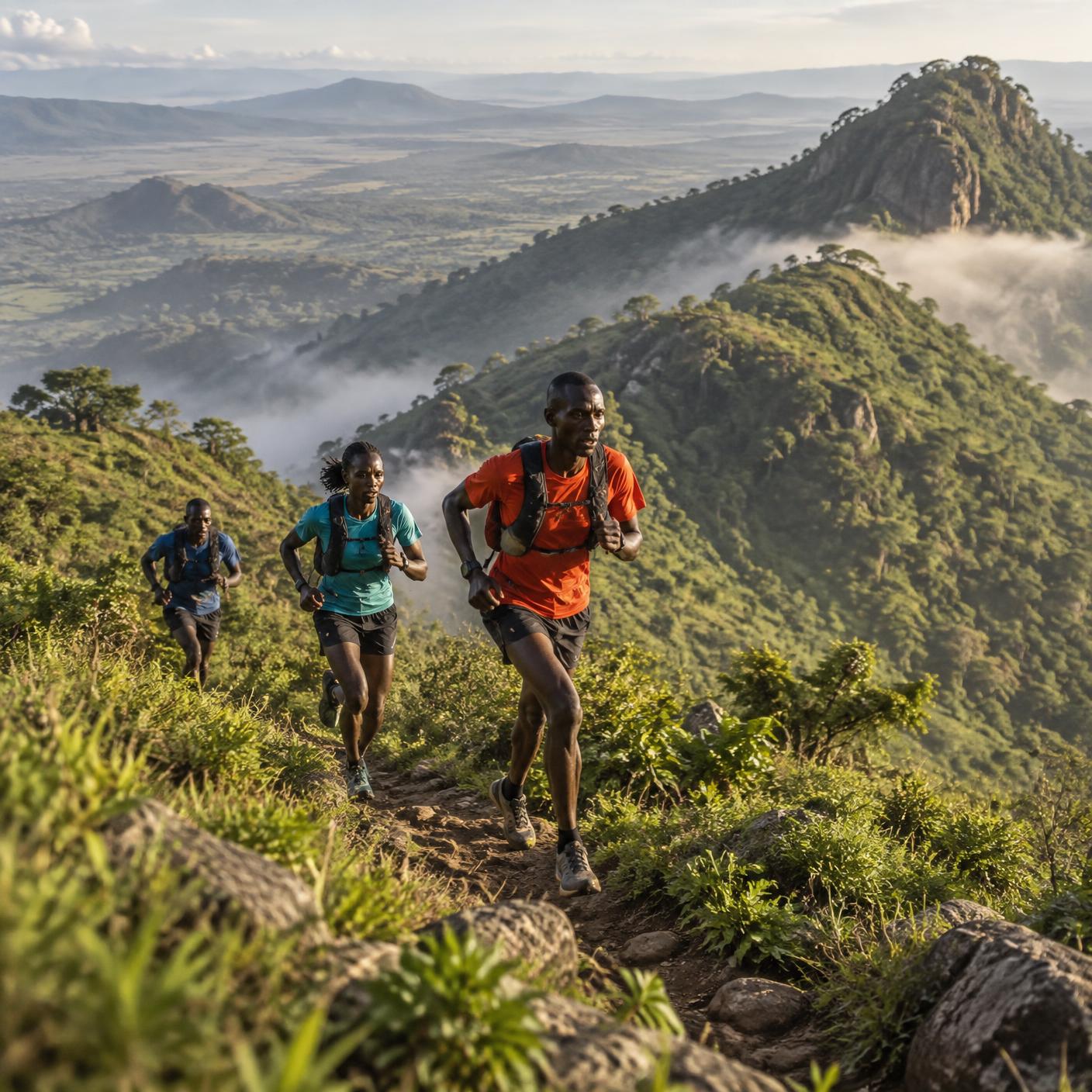 Runners exploring TAITA HILLS